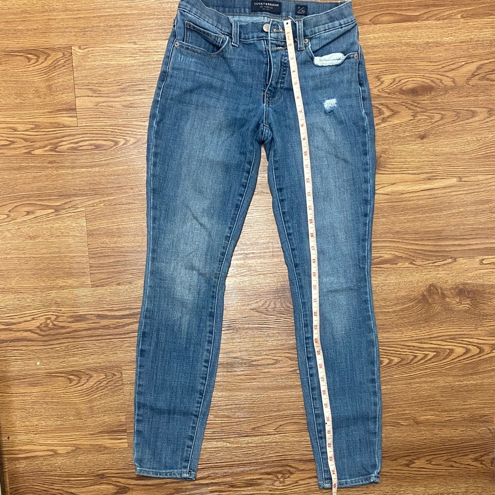 Lucky Brand Women's Blue Mid Rise AVA Skinny Jeans